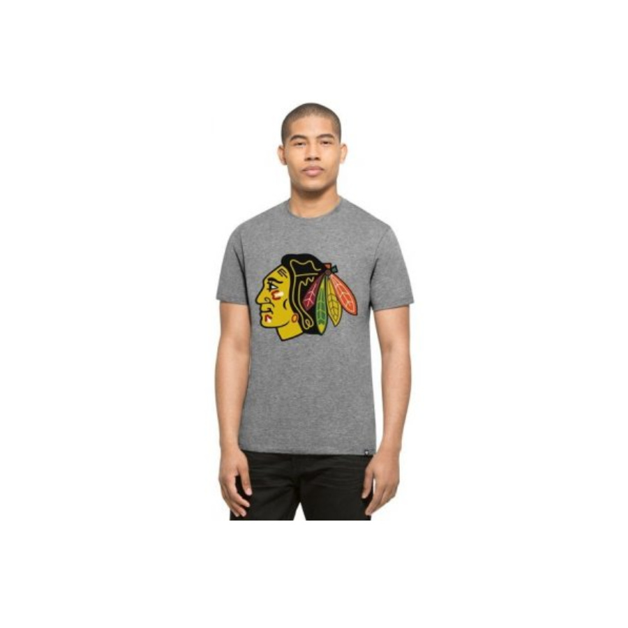 47 BRAND Tričko NHL CLUB TEE Chicago Blackhawks Grey Senior