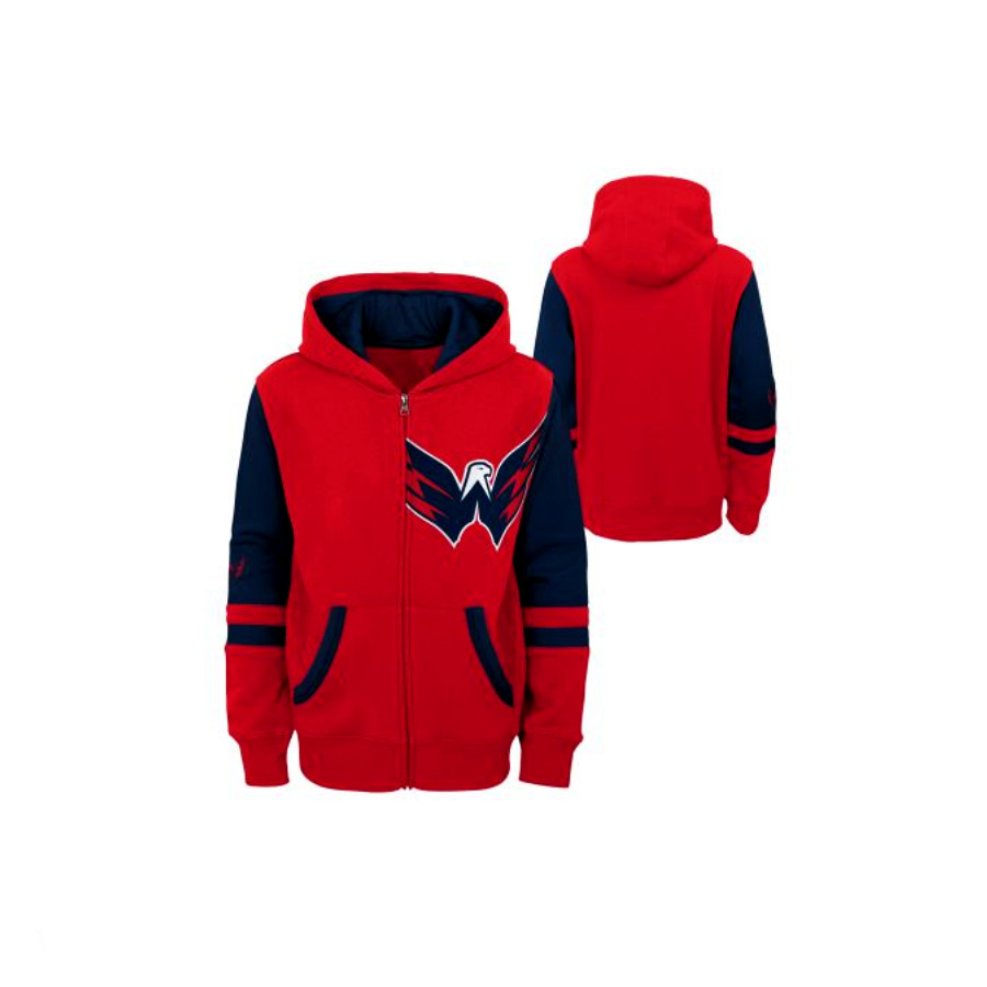 NHL Mikina FACEOFF FULL ZIP FLEECE HOODIE Washington Capitals Junior