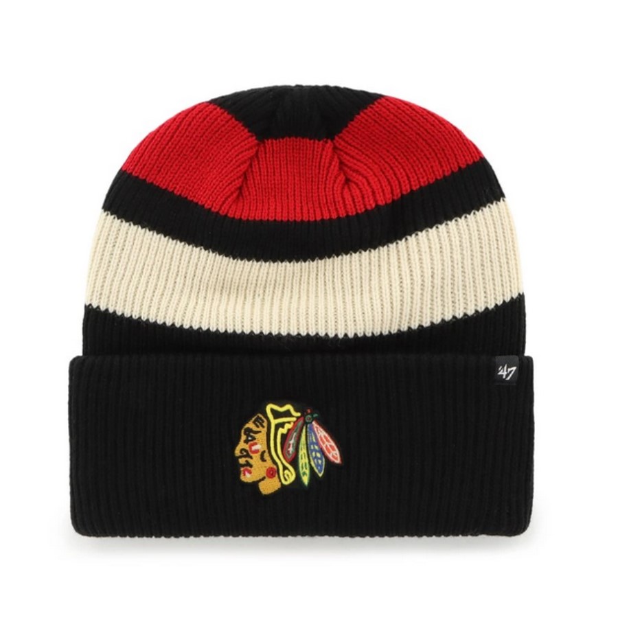 47 BRAND Zimná Čiapka CLUBHOUSE JENNINGS CUFF KNIT Chicago Blackhawks One Size