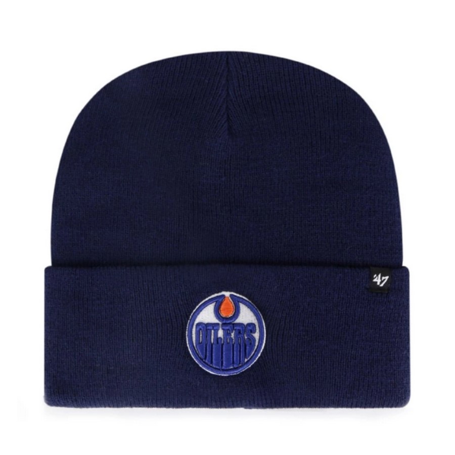 47 BRAND Zimná Čiapka HAYMAKER Edmonton Oilers One Size Navy