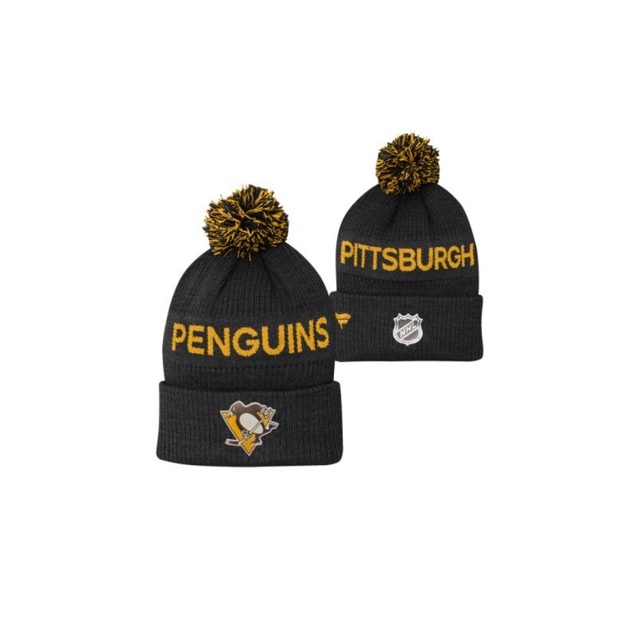 NHL Zimná Čiapka CUFFED KNIT WITH POM Pittsburgh Penguins Junior