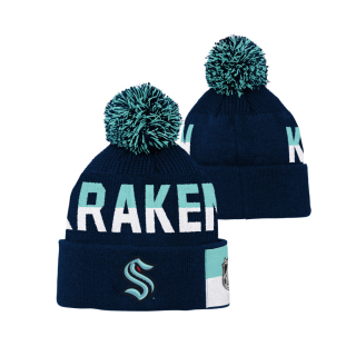 NHL Zimná Čiapka FACE-OFF JACQUARD KNIT Seattle Kraken Junior