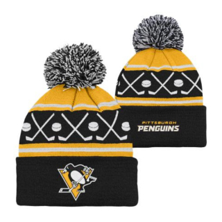 NHL Zimná Čiapka FACE OFF CUFF POM Pittsburgh Penguins Youth