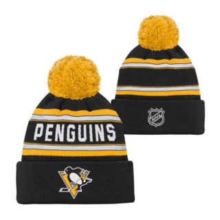 NHL Zimná Čiapka JACQUARD CUFFED KNIT WITH POM Pittsburgh Penguins Junior