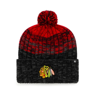 47 BRAND Zimná Čiapka CASCADE CUFF KNIT W/POM Chicago Blackhawks One Size