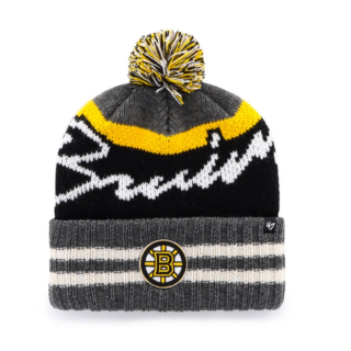 47 BRAND Zimná Čiapka HYPERBOLIC CUFF KNIT W/POM Boston Bruins One Size